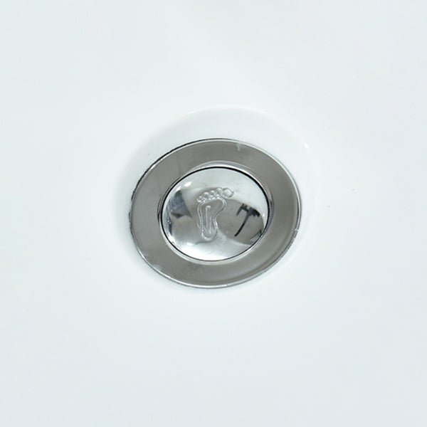 Modern Stand Alone Oval Bath Acrylic Soaking Back to Wall White Bathtub