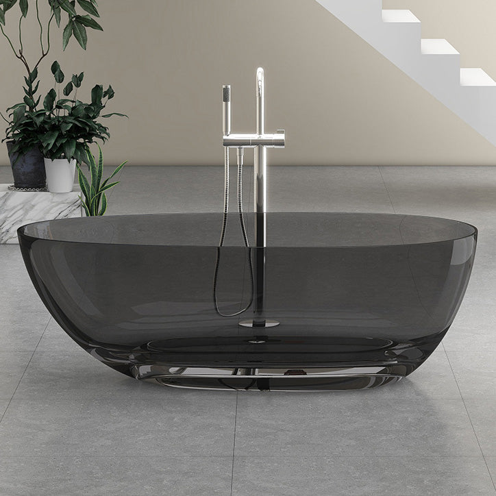 Antique Finish Soaking Bathtub Oval Stand Alone Modern Bath Tub