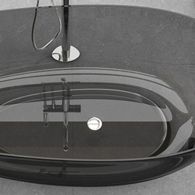 Antique Finish Soaking Bathtub Oval Stand Alone Modern Bath Tub