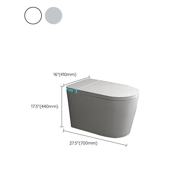 Smart Toilet with Tank White Elongated Floor Standing Bidet with Heated Seat
