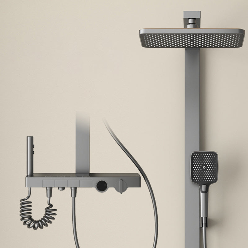 Shower Set Shower Arm Square Wall-Mounted Adjustable Spray Pattern Shower Set
