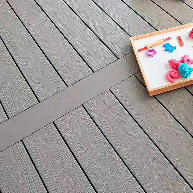 Rectangular Wood Deck Plank Nailed Installation for Outdoor Patio