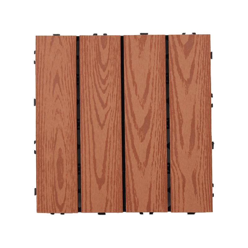 Square Snapping Patio Flooring Tiles Striped Pattern Tile Set Floor Board