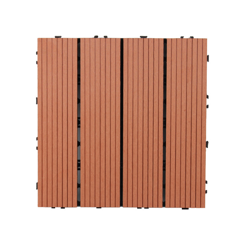 Square Snapping Patio Flooring Tiles Striped Pattern Tile Set Floor Board