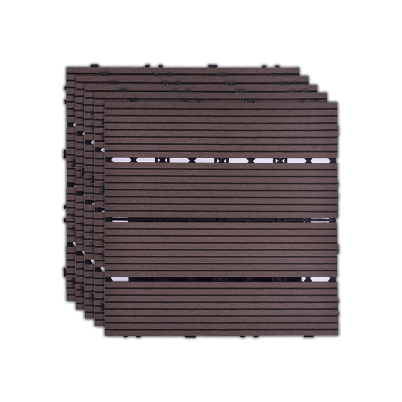 11 Pack 12" X 12" Square Deck/Patio Flooring Tiles Snap Fit for Outdoor Patio Tiles