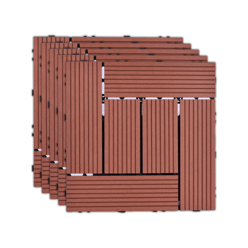 11 Pack 12" X 12" Square Deck/Patio Flooring Tiles Snap Fit for Outdoor Patio Tiles