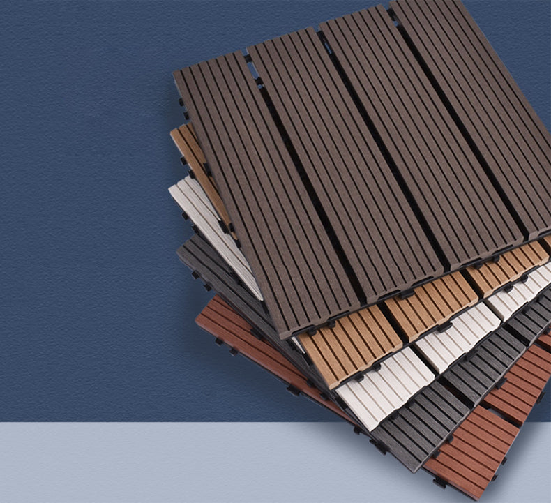 11 Pack 12" X 12" Square Deck/Patio Flooring Tiles Snap Fit for Outdoor Patio Tiles