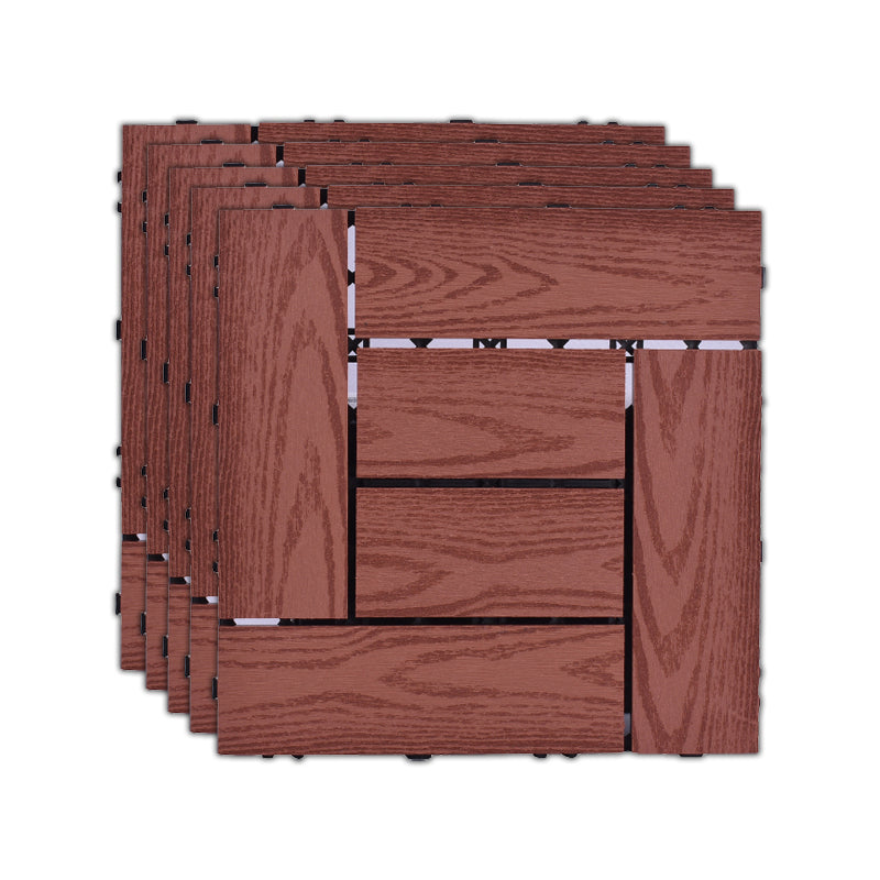11 Pack 12" X 12" Square Deck/Patio Flooring Tiles Snap Fit for Outdoor Patio Tiles