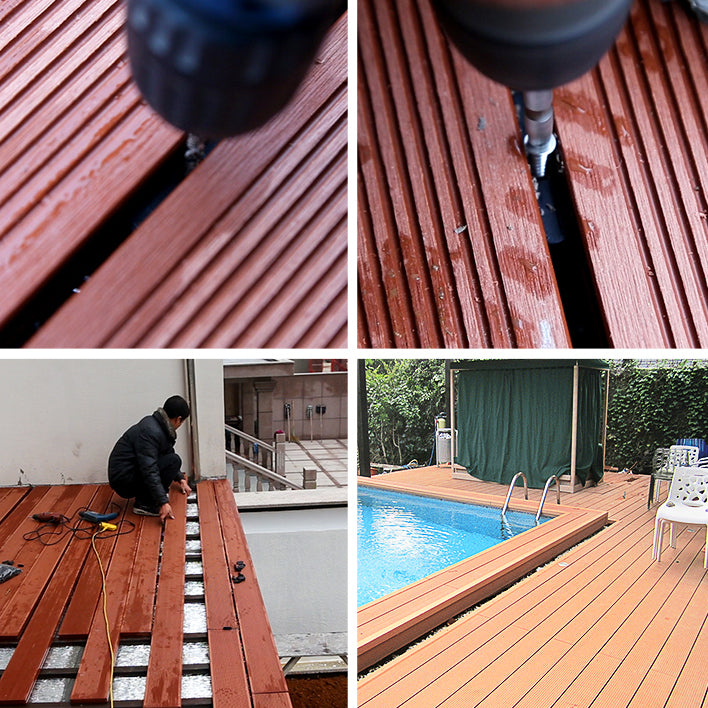 Striped Pattern Patio Flooring Tiles Nailed Flooring Tiles Floor Board