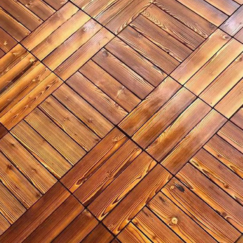 Outdoor Deck Plank Wooden Square Stripe Composite Floor Patio