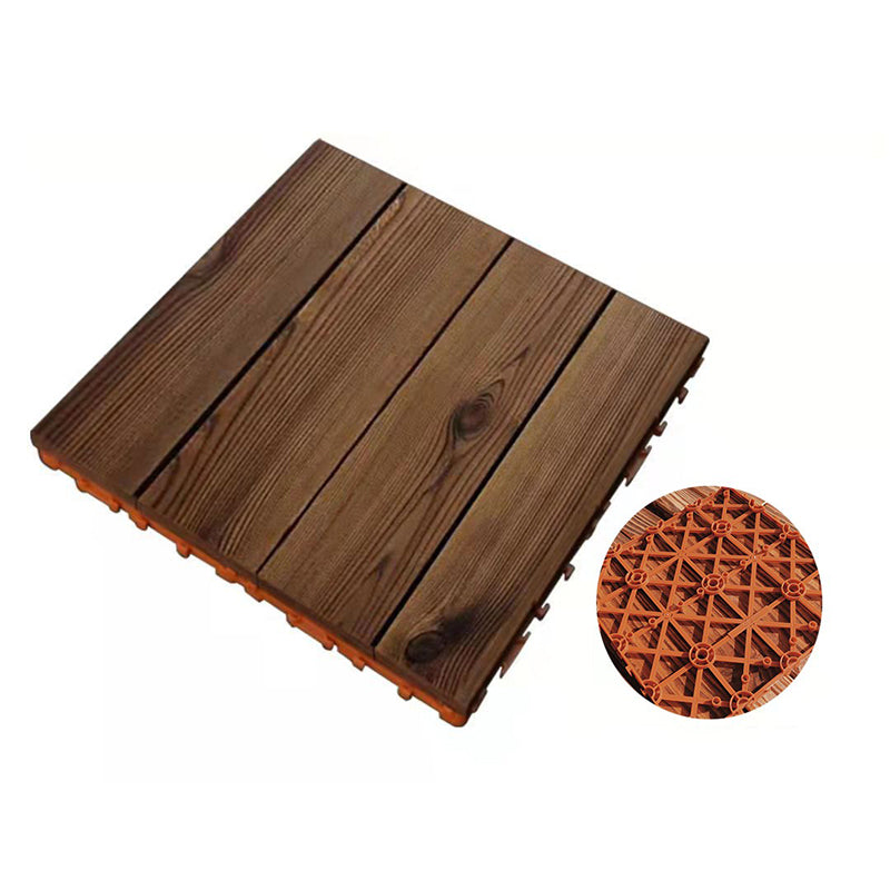 Outdoor Deck Plank Wooden Square Stripe Composite Floor Patio