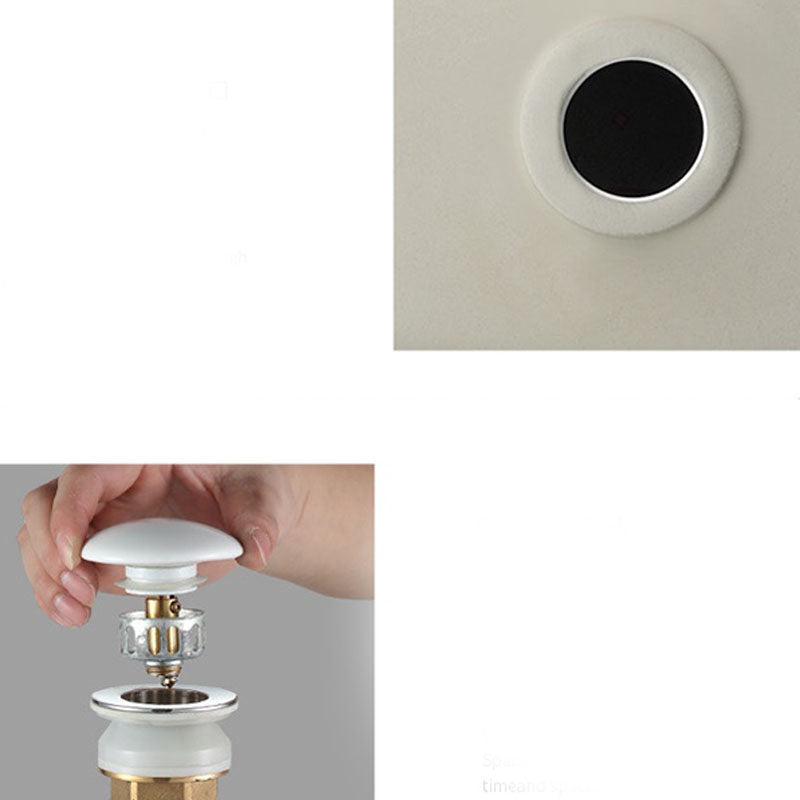 Bathroom Ceramic Sink Round Rod Handle Anti-spill Modern Faucet Sink