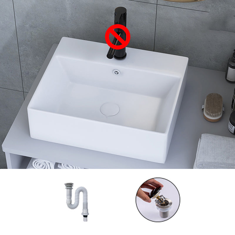 White Trough Bathroom Sink Rectangle Ceramic Trough Bathroom Sink