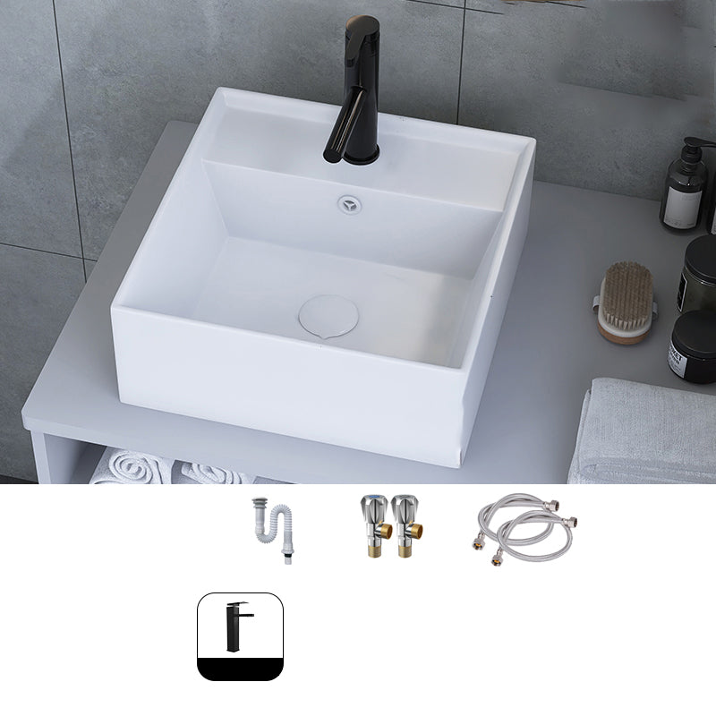 White Trough Bathroom Sink Rectangle Ceramic Trough Bathroom Sink