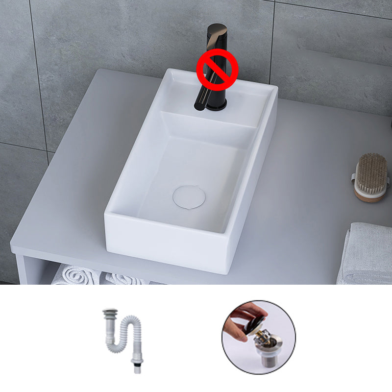 White Trough Bathroom Sink Rectangle Ceramic Trough Bathroom Sink