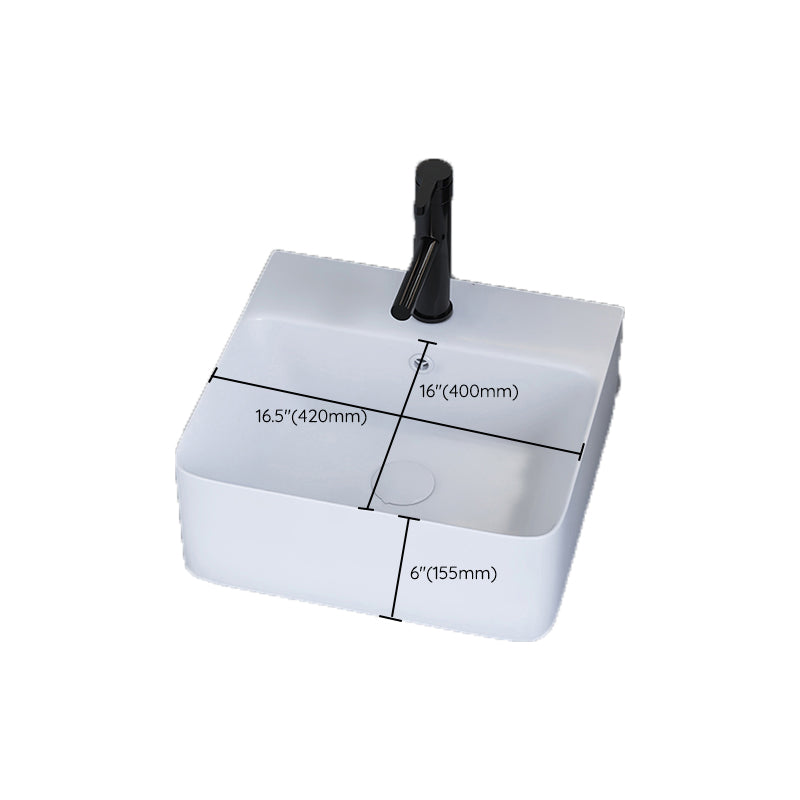 White Trough Bathroom Sink Rectangle Ceramic Trough Bathroom Sink