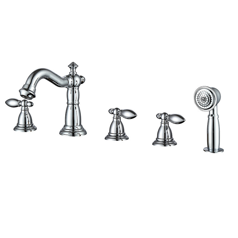 Deck Mounted Roman Tub Faucet Bronze Low Arc Roman Tub Faucet Set