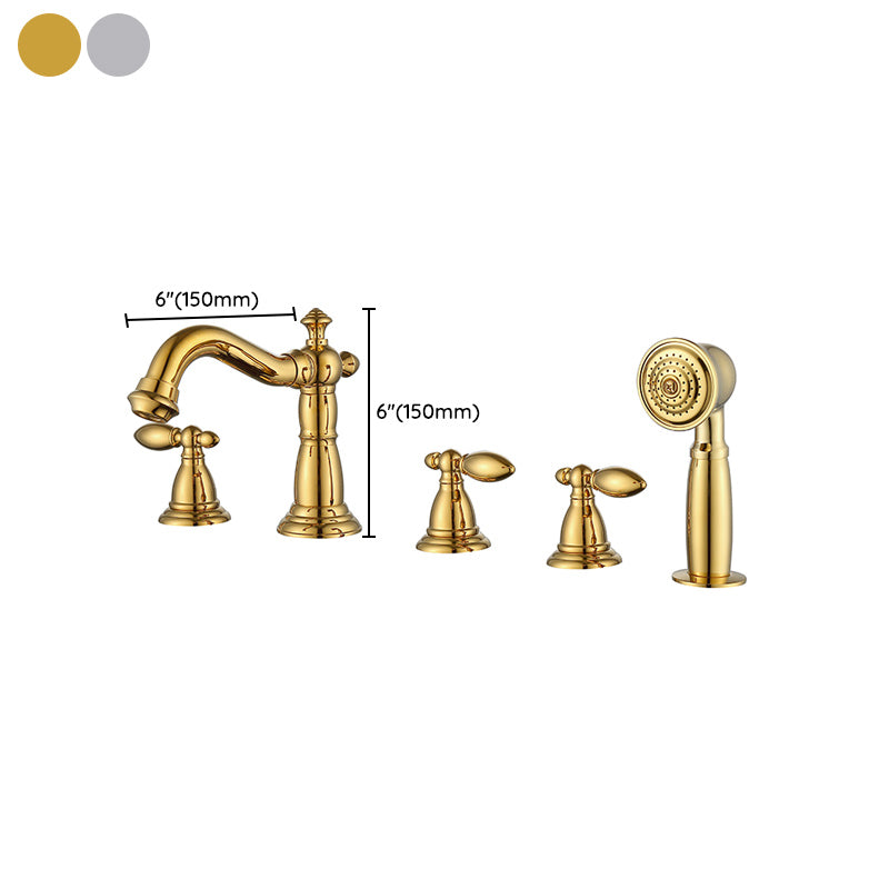 Deck Mounted Roman Tub Faucet Bronze Low Arc Roman Tub Faucet Set