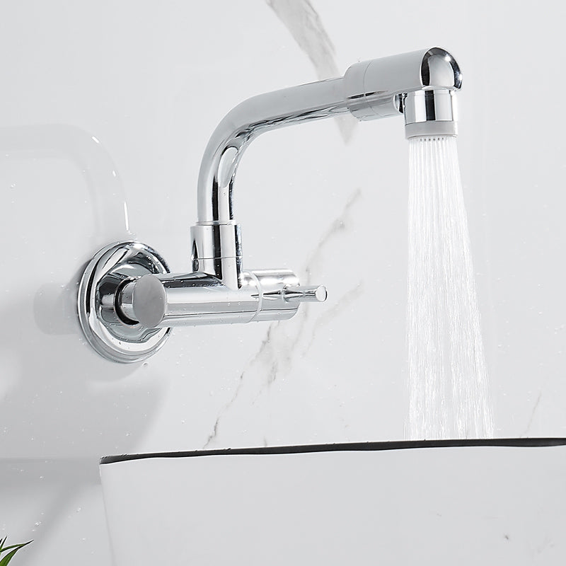 Wall Mounted Metal Tub Filler Low Arc Waterfall Bathtub Faucet