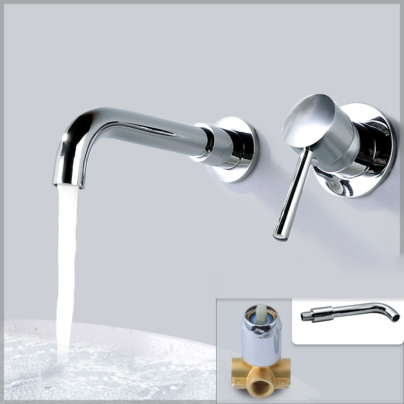 Contemporary Wall Mounted One Handle Kitchen Faucet Low Arch Water Filler