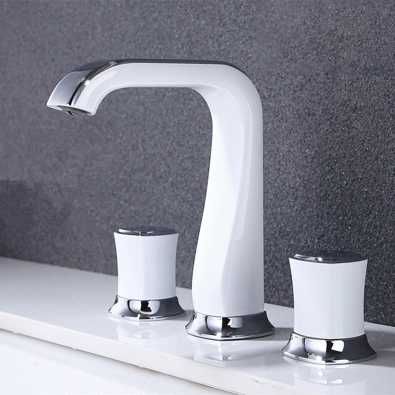 Glam Bathroom Vessel Faucet Knob Handles Low Arc Vessel Faucet