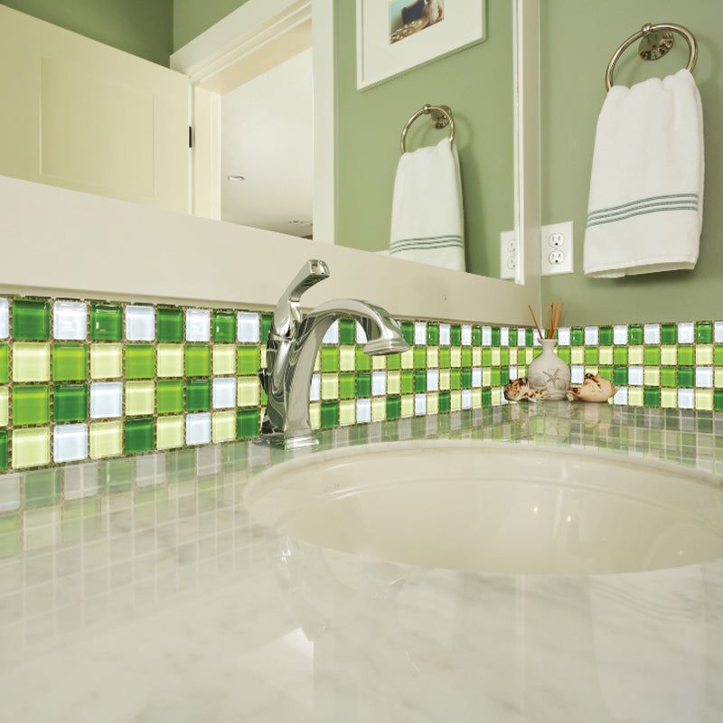 PVC Mosaic Tile Waterproof Peel and Stick Backsplash for Kitchen and Bathroom