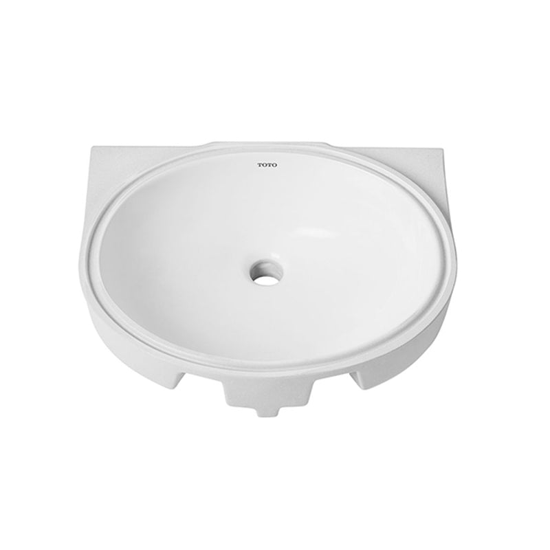 Modern Style Bathroom Sink Oval-shape Ceramic Bathroom Sink in White