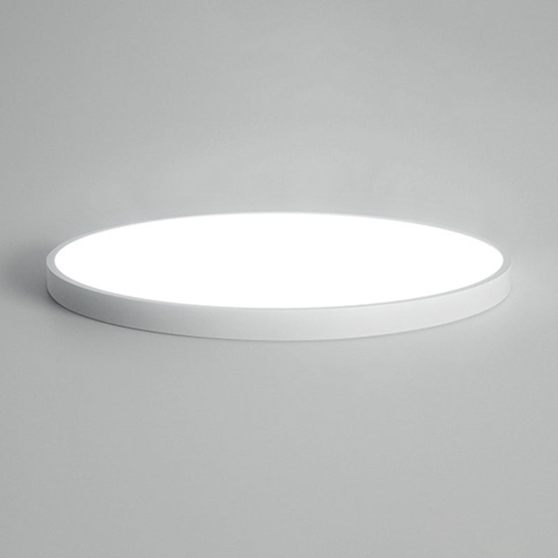 Single White Modernism Flush Mount Lighting LED Round Ceiling Light for Foyer