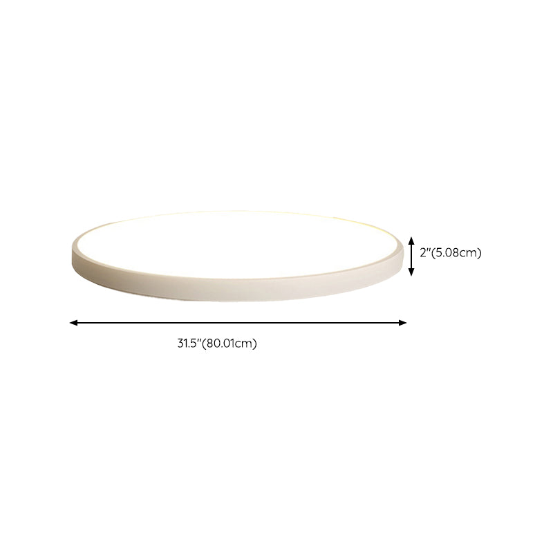 Single White Modernism Flush Mount Lighting LED Round Ceiling Light for Foyer
