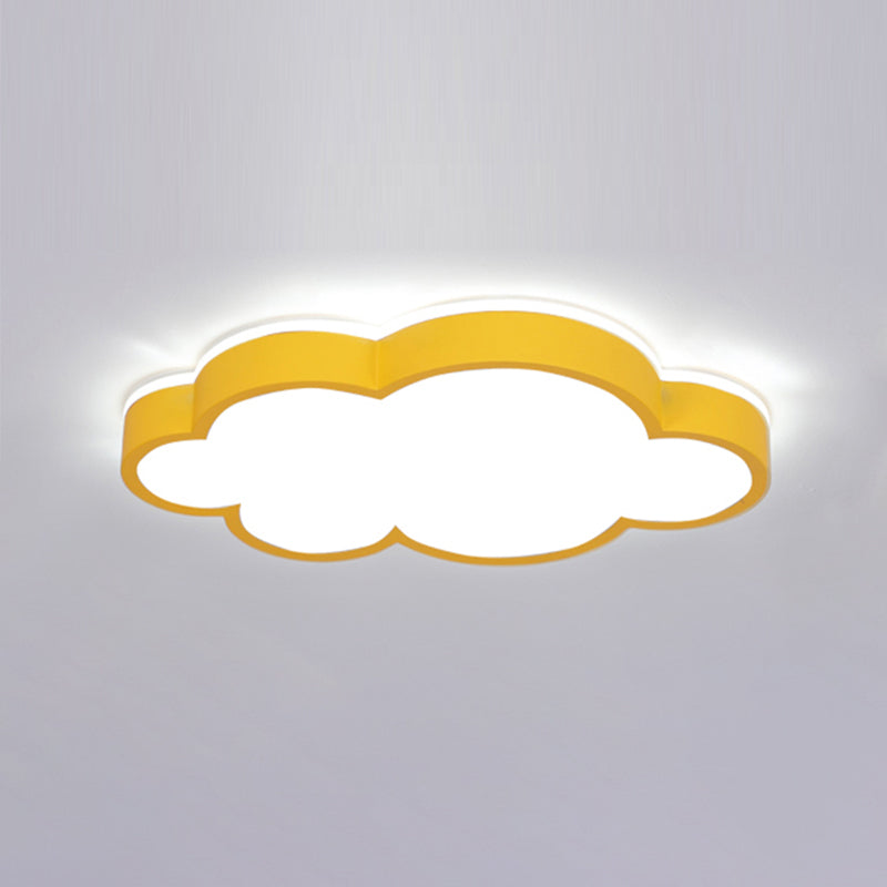 Nordic Style Flush Mount Cloud Metal LED Ceiling Light Fixture for Bedroom