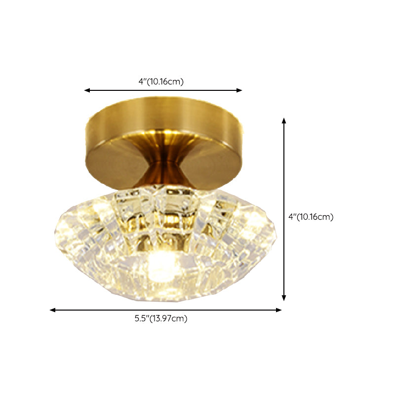 Modern Ceiling Lamp Creative Flush Mount Light Fixture with Glass Shade for Corridor