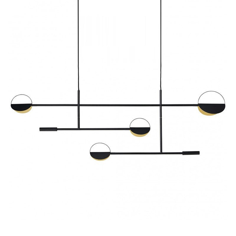Modern 4-Light Kitchen Island Lighting Golden/Black Island Pendant Lighting