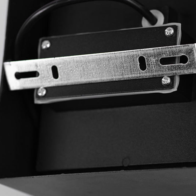 Modern Metal Wall Sconce Square Shape Wall Light with Plastic Shade for Living Room