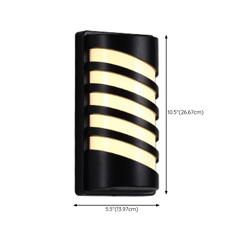 Modern Metal Wall Sconce Geometric Shape Wall Light with Plastic Shade for Living Room