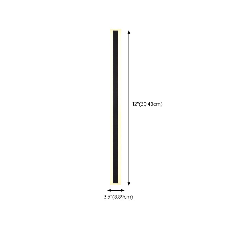 Modern Metal Wall Sconce Linear Shape Wall Light with Acrylic Shade for Living Room