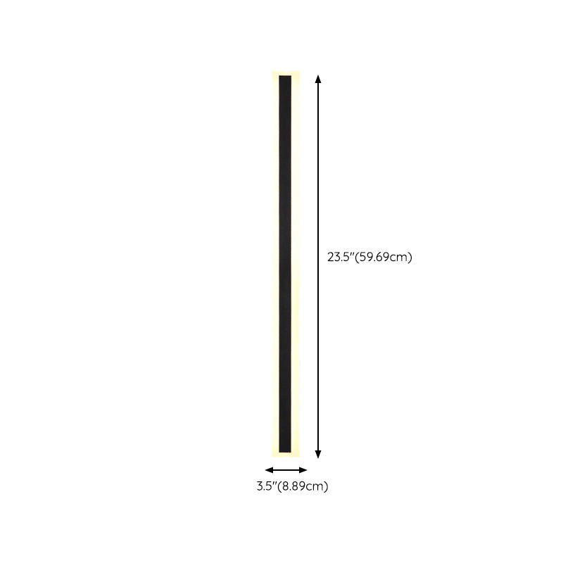 Modern Metal Wall Sconce Linear Shape Wall Light with Acrylic Shade for Living Room