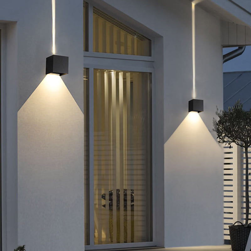 Modern Metal Wall Sconce Square Shape Wall Light with Acrylic Shade for Living Room