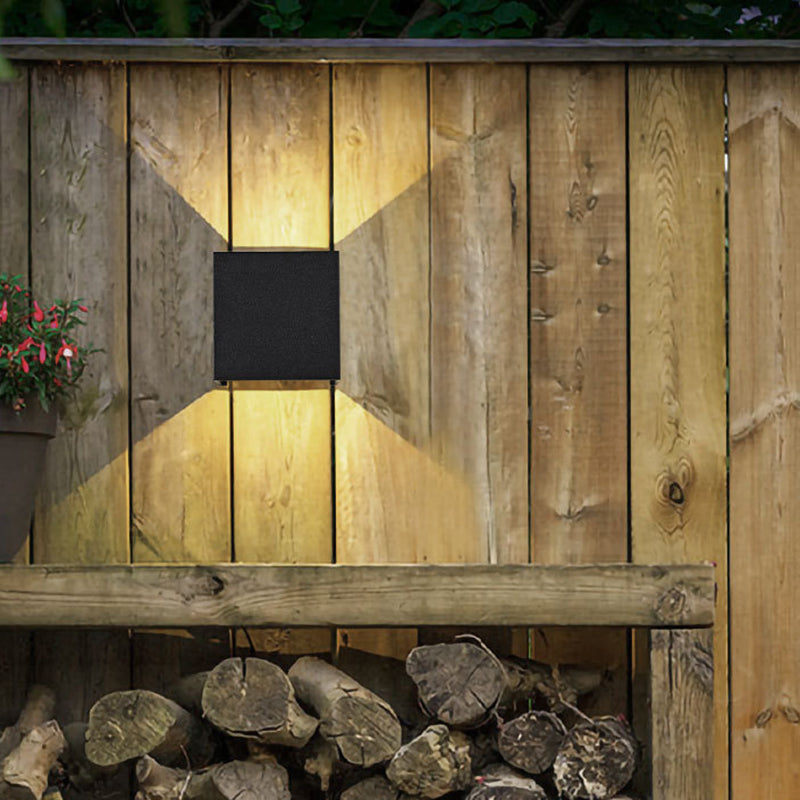 Modern Metal Wall Sconce Square Shape Wall Light with Acrylic Shade for Living Room