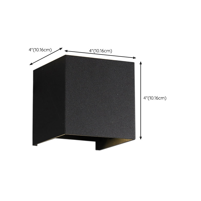 Modern Metal Wall Sconce Square Shape Wall Light with Acrylic Shade for Living Room