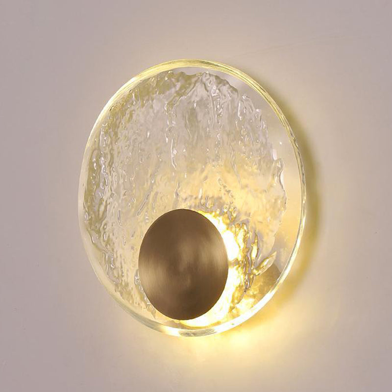 Modernism Single Golden Wall Mounted Sconce Round LED Wall Light