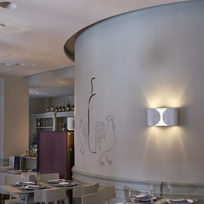 Single Polished Contemporary Wall Mounted Sconce Metal LED Wall Light