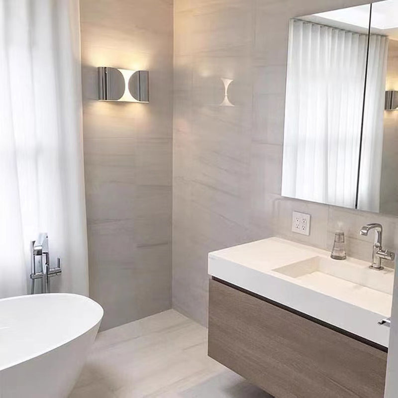 Single Polished Contemporary Wall Mounted Sconce Metal LED Wall Light