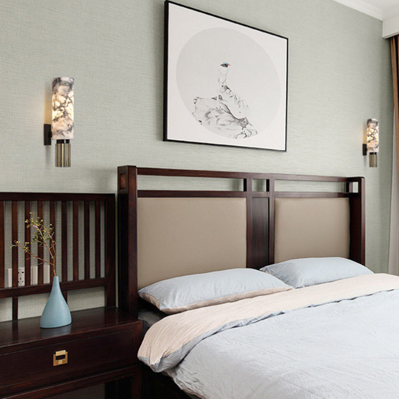 Single Modern Golden Wall Mounted Sconce LED Shaded Wall Light for Bedroom