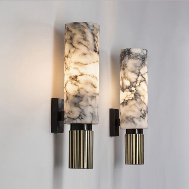 Single Modern Golden Wall Mounted Sconce LED Shaded Wall Light for Bedroom