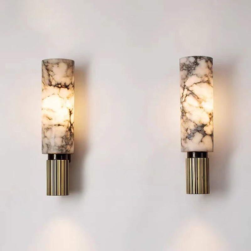 Single Modern Golden Wall Mounted Sconce LED Shaded Wall Light for Bedroom