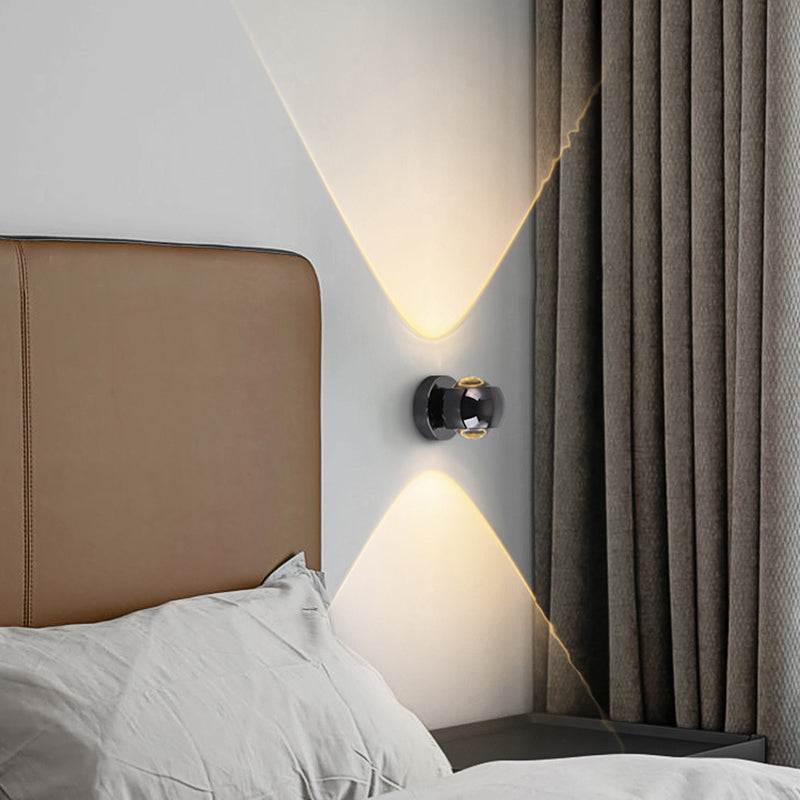 Iron and Glass Wall Light in Chrome Modernism Globe LED Wall Sconce