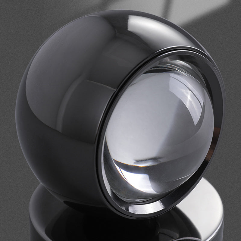 Iron and Glass Wall Light in Chrome Modernism Globe LED Wall Sconce