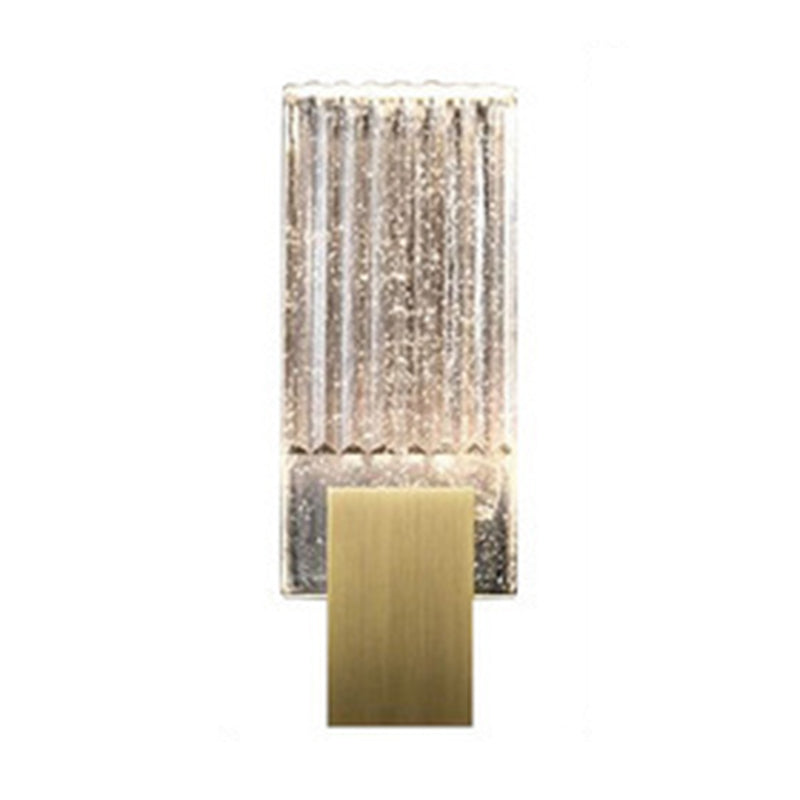 Modernism Metal Wall Mounted Sconce Crystal Shade Wall Light for Foyer