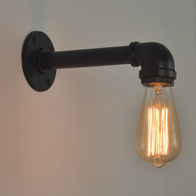 Geometric Wall Light Fixture Modern Metal 1 Light Wall Sconce in Black