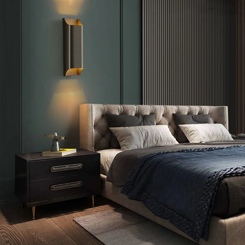 Modernism Wall Sconce Black Sconce Lighting with Copper for Hallway